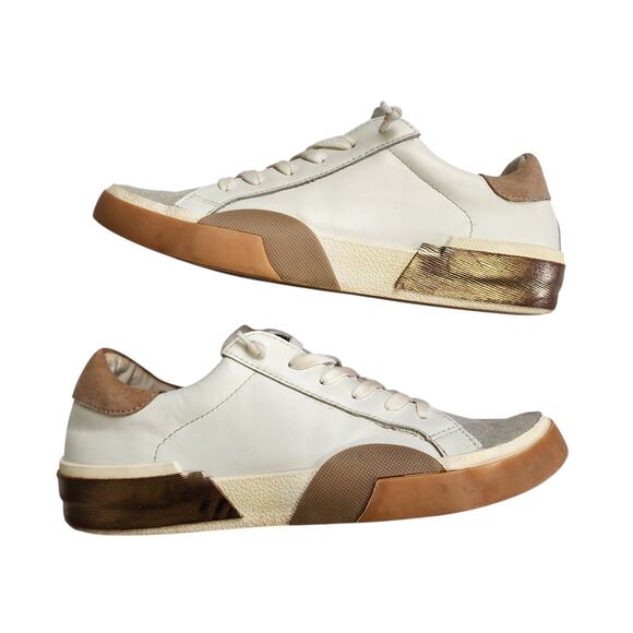 Dolce Vita Womens Zina Lace Up Sneakers Size 8 Rose Gold Platform Suede Leather - Picture 7 of 12